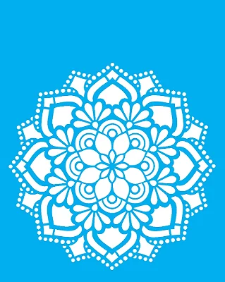 Stencil Mandala Flor Renda - 20x25cm