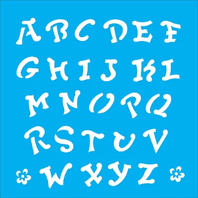 Stencil Alfabeto IV 1.90Cm - 14x14cm