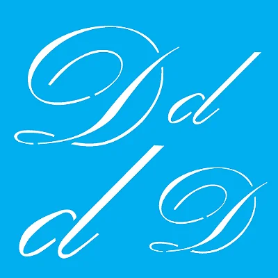 Stencil Manuscrito D - 14x14cm