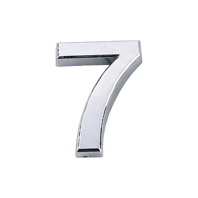 Número "7" em Abs Cromado 5cm Prateado