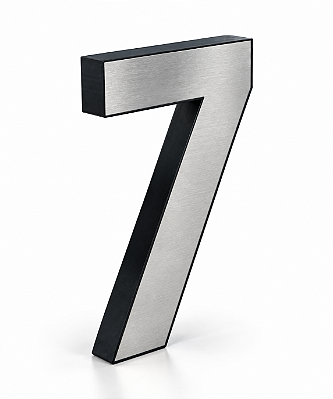 Número 7 Residencial 20cm em Aço Inox 304 Linha Marine