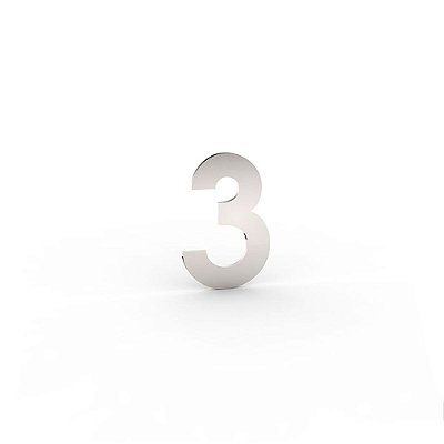 Número "3" de Apartamento em Inox Polido 5cm