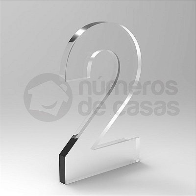 Número "2" de Acrílico 20cm