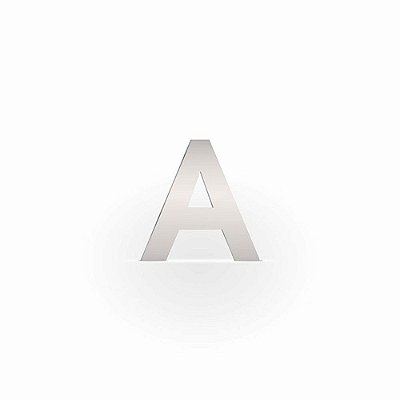 Letra "A" de Apartamento em Inox Polido 5cm