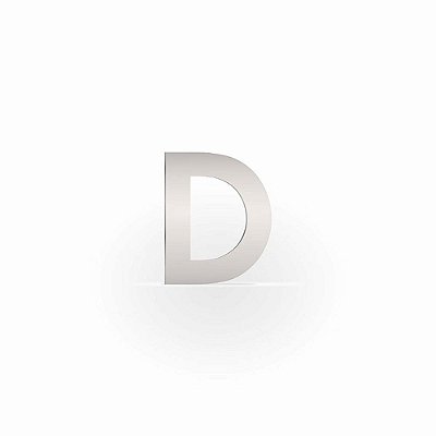 Letra "D" de Apartamento em Inox Polido 5cm