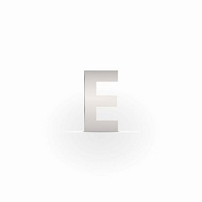 Letra "E" de Apartamento em Inox Polido 5cm