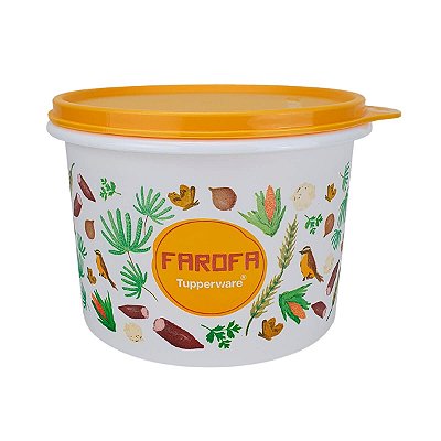 Tupperware Caixa Farofa Floral 500g