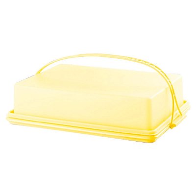 Tupperware Big Cake Retangular Plus Amarelo