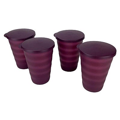 Tupperware Copo Murano 500ml Kit 4 peças Púrpura