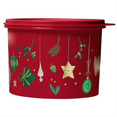 Tupperware Caixa Encanto Natalino 2,4 litros Vermelho