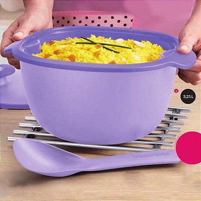 Tupperware Travessa Thermo Tup com Colher 3,25 litros Roxo