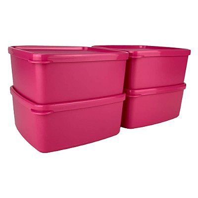 Tupperware Jeitosinho 400ml Rosa Pink kit 4 peças