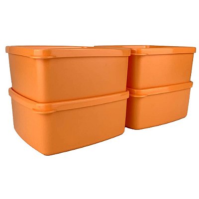 Tupperware Jeitosinho 400ml Laranja Mango kit 4 peças