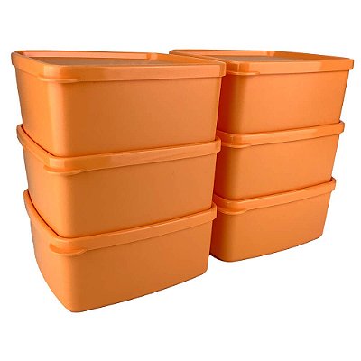 Tupperware Jeitosinho 400ml Laranja Mango kit 6 peças