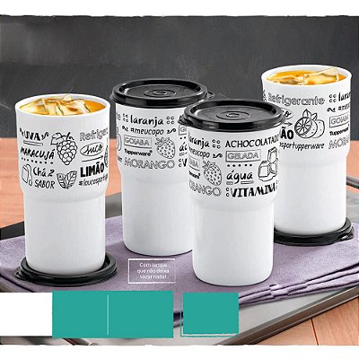 Tupperware Copo Colors PB 350ml 4 peças