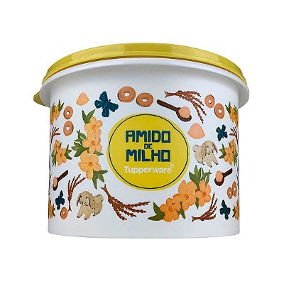Tupperware Caixa Amido de Milho Floral 400g