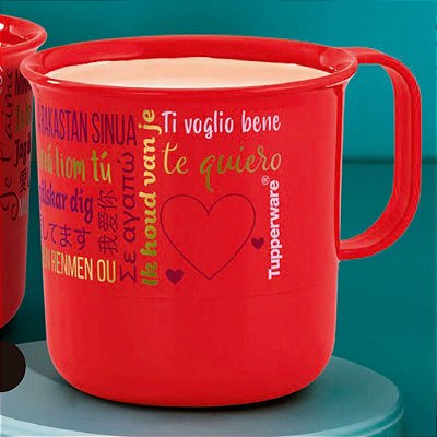 Tupperware Caneca Namorados 350ml Vermelho