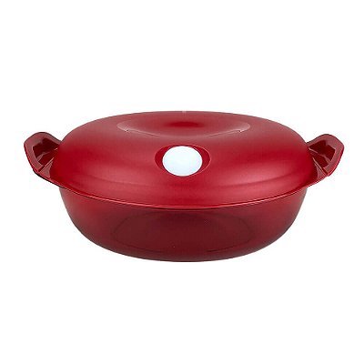 Tupperware Cristal Pop Oval 2 litros Vermelho