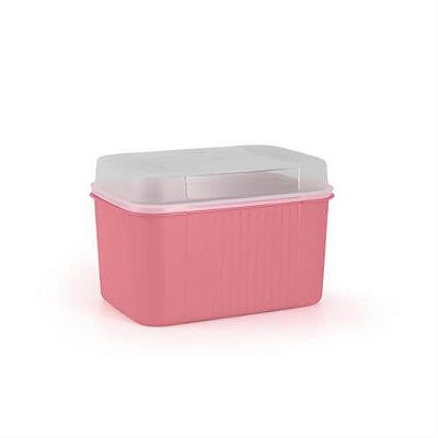 Tupperware Visual Box com Bandeja 4,5 litros Goiaba