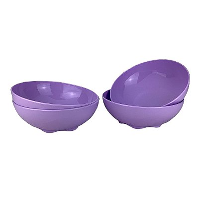 Kit Tupperware Tigela 700ml Floresta Lilás 4 Peças