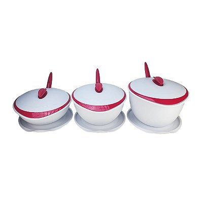 Kit Tupperware Tigela Thermo Tup 3 peças