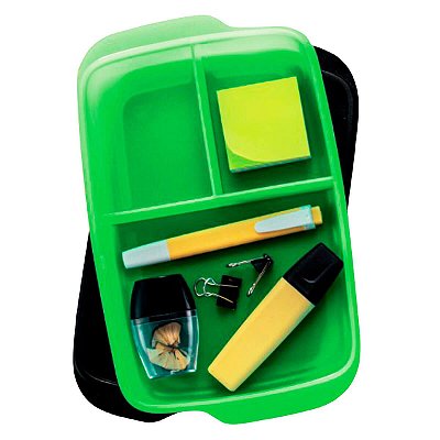 Tupperware Basic Line com Divisórias 1 Litro Verde