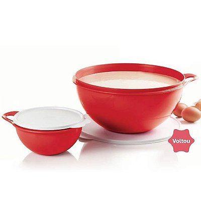 Tupperware Mini Criativa 1,4 Litro + Maxi Criativa 7,8 Litros kit 2 Peças Vermelho