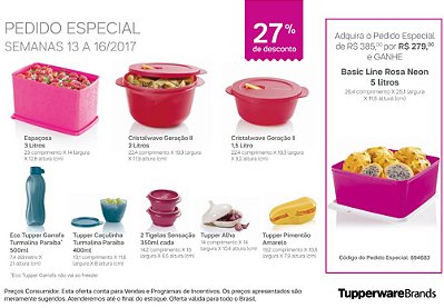 Tupperware Pedido Especial kit 9 peças + 1 grátis