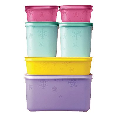 Tupperware Freezer Line Candy Colors kit 6 peças