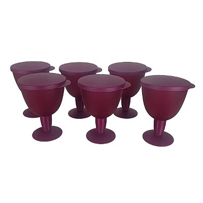 Tupperware Taça Murano 330ml Roxo pitaya Kit 6 Peças