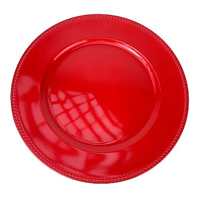 Sousplat Home Vermelho 33cm