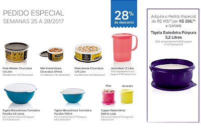 Tupperware Pedido Especial 07/2017 kit 8 peças + 1 grátis