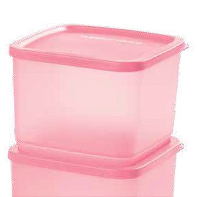 Tupperware Refri Line Quadrado Rosa Quartzo 1 litro
