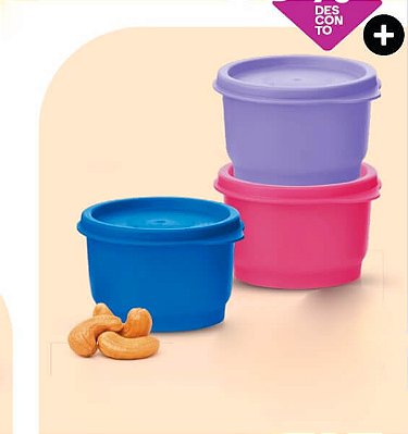 Tupperware Potinho 140ml kit 3 peças