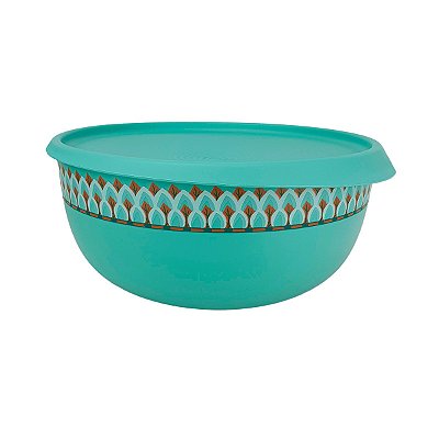 Tupperware Tigela Toque Mágico 2,5 litros Turquesa Folhagem