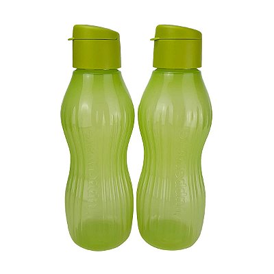 Kit Garrafa Tupperware Eco Tupper Plus Freezer Verde Capim 750ml 2 Peças
