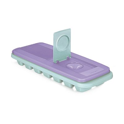 Tupperware Forma de Gelo 14 Cubos Mint e Roxo