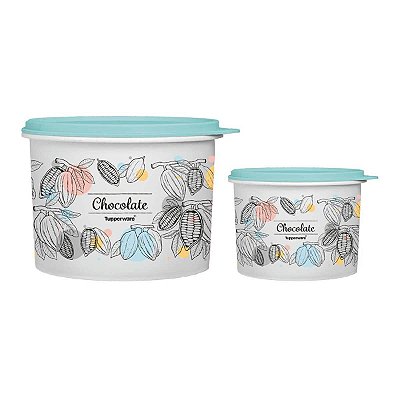 Kit Tupperware Caixa Origem 1,7 Litro + Redondinha Origem 500ml Chocolate