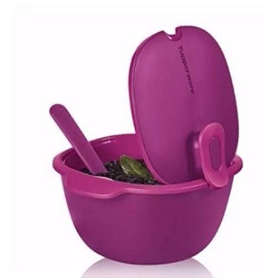 Tupperware Travessa Thermo Tup 3,25 litros Rosa + Colher