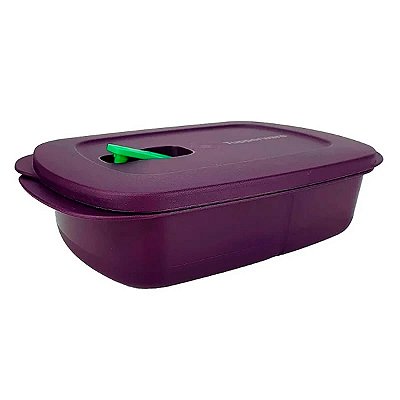 Tupperware Cristalwave Retangular 1 litro Beringela