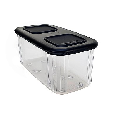 Tupperware Clear Mate Retangular 460ml Preto