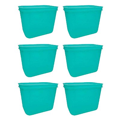 Kit Tupperware Freezer Line 1,1 litro Verde 6 peças