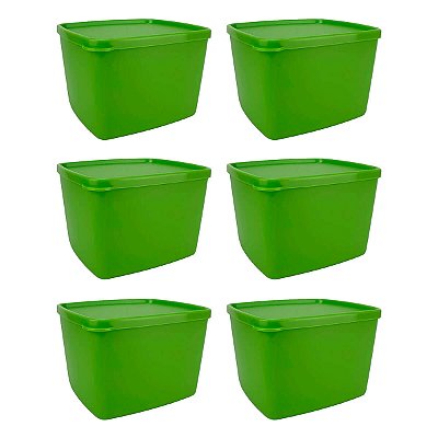 Kit Tupperware Jeitoso 800ml Verde 6 peças