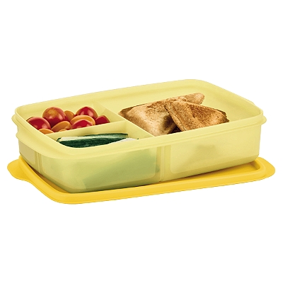 Tupperware Basic Line com Divisórias 1 litro Milho Amarelo