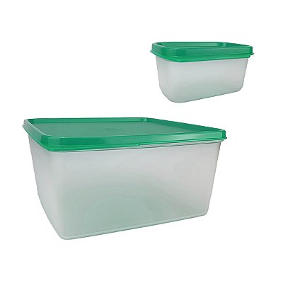 Kit Tupperware Basic Line 2,5 litros + 160ml Verde Translúcida 2 Peças