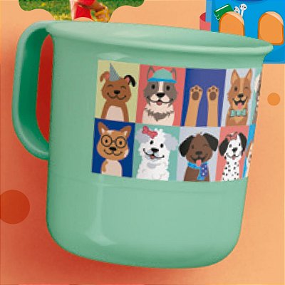 Tupperware Caneca Cachorro Filhotes 350ml Verde nv