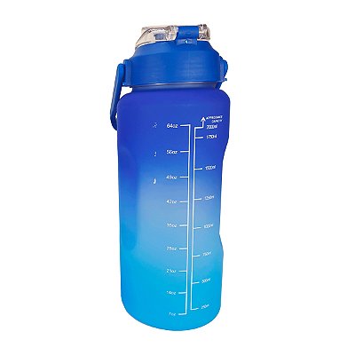 Garrafa de Água 2 litros Squeeze Academia com Alça Azul