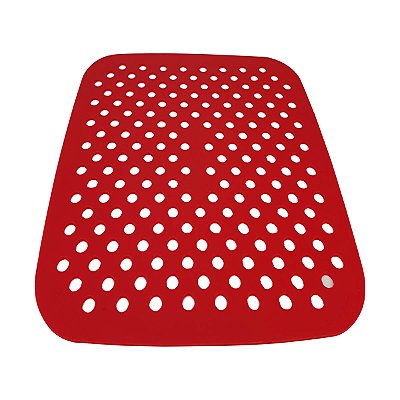 Tapete Cozimento Quadrado Fritadeira Eletrica Silicone 21cm Vermelho