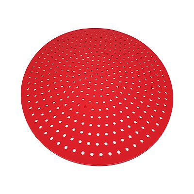 Tapete Cozimento Redondo Fritadeira Eletrica Silicone 24cm Vermelho