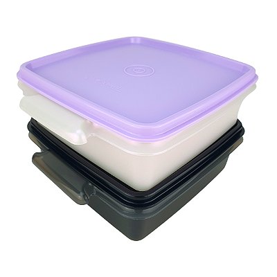 Kit Tupperware Pote 780ml Sereia Furta-Cor e Preto